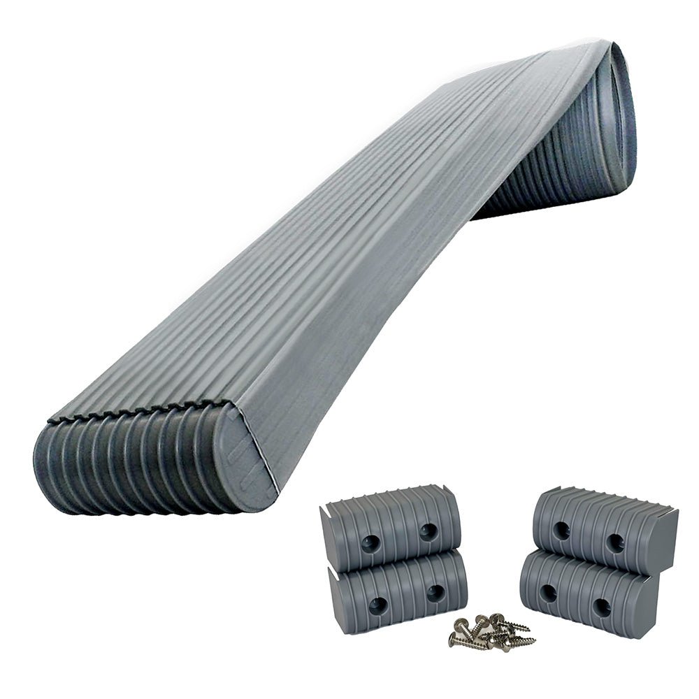 Caliber BunkWrap Kit - Grey 16' x 2" x 4" Roll + 4 Caps + HRDW Roll + 4 Endcaps & Stainless Steel Hardware - Get Tight Gear
