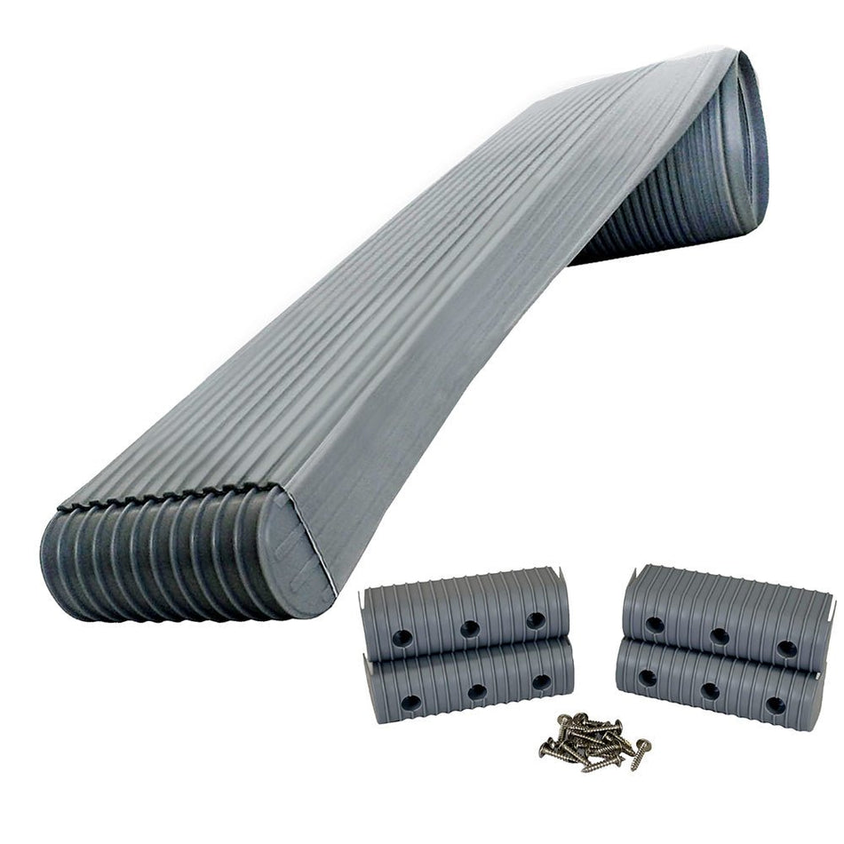 Caliber BunkWrap Kit - Grey 16' x 2" x 6" Roll + 4 Caps + HRDW Roll + 4 Endcaps & Stainless Steel Hardware - Get Tight Gear