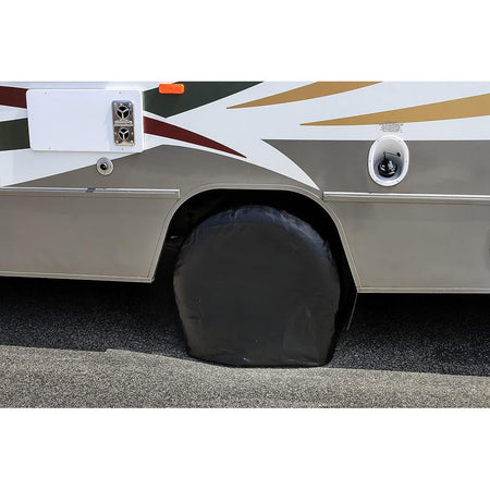 Camco 24 - 26 Black Vinyl Wheel & Tire Cover - 2 Pack - Get Tight Gear