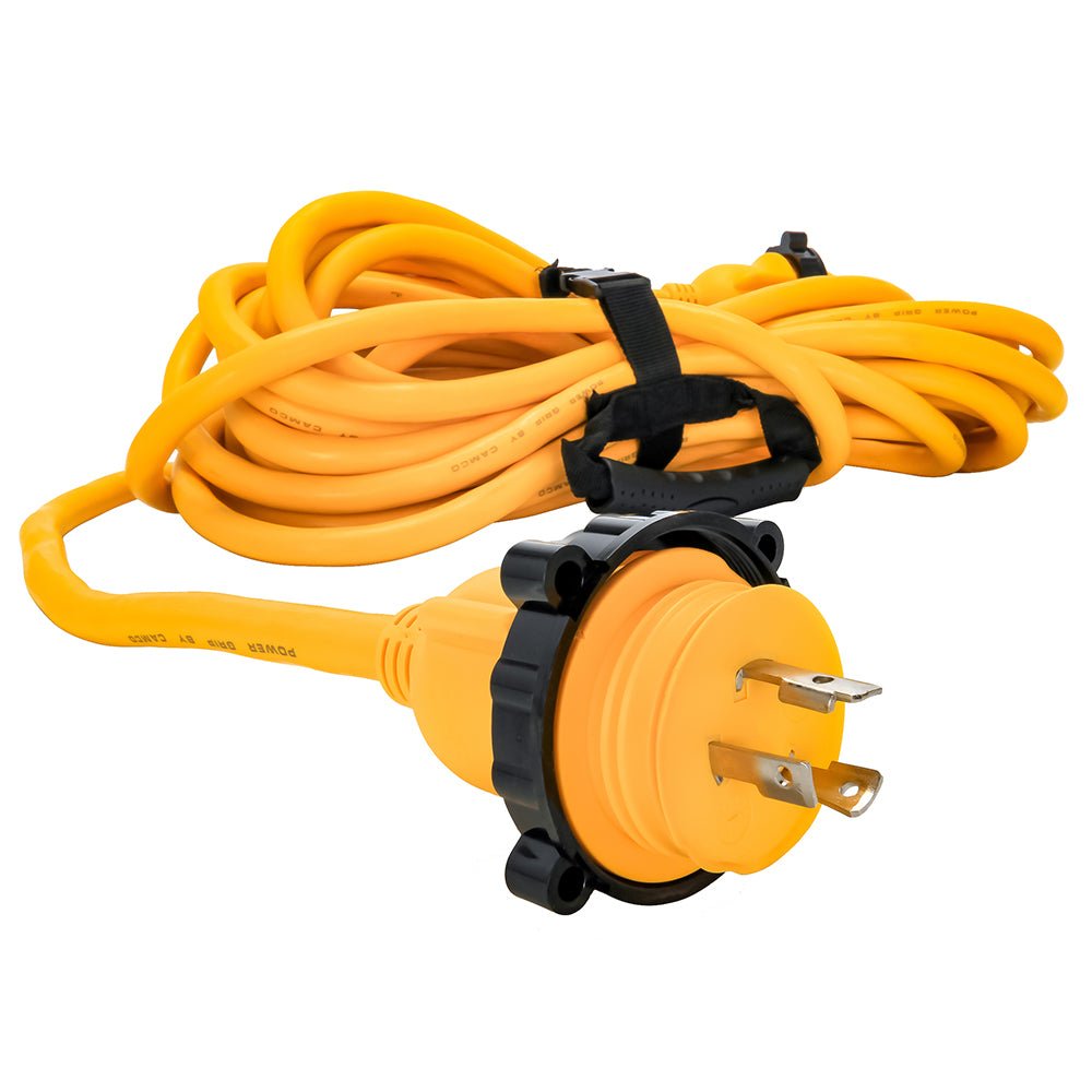 Camco 30 Amp Power Grip Marine Extension Cord - 50' M - Locking/F - Locking Adapter - Get Tight Gear
