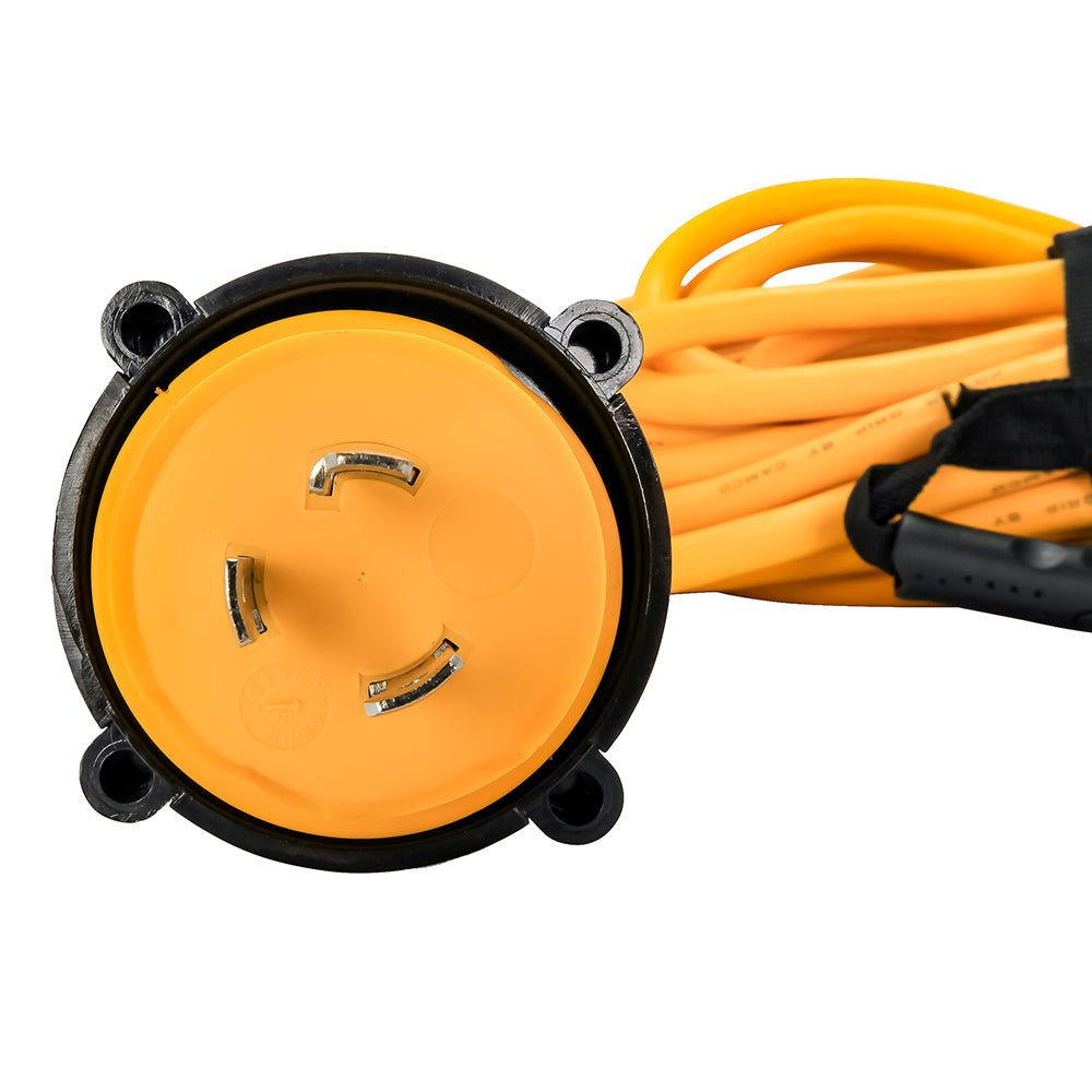 Camco 30 Amp Power Grip Marine Extension Cord - 50' M - Locking/F - Locking Adapter - Get Tight Gear