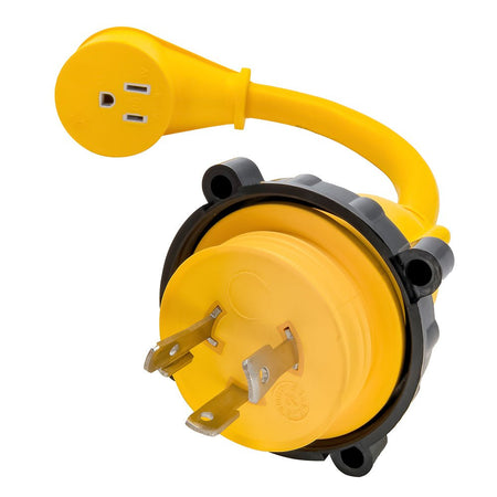 Camco 30AM/15AF Power Grip Marine 12" Dogbone - M - Locking/90F Adapter - Get Tight Gear