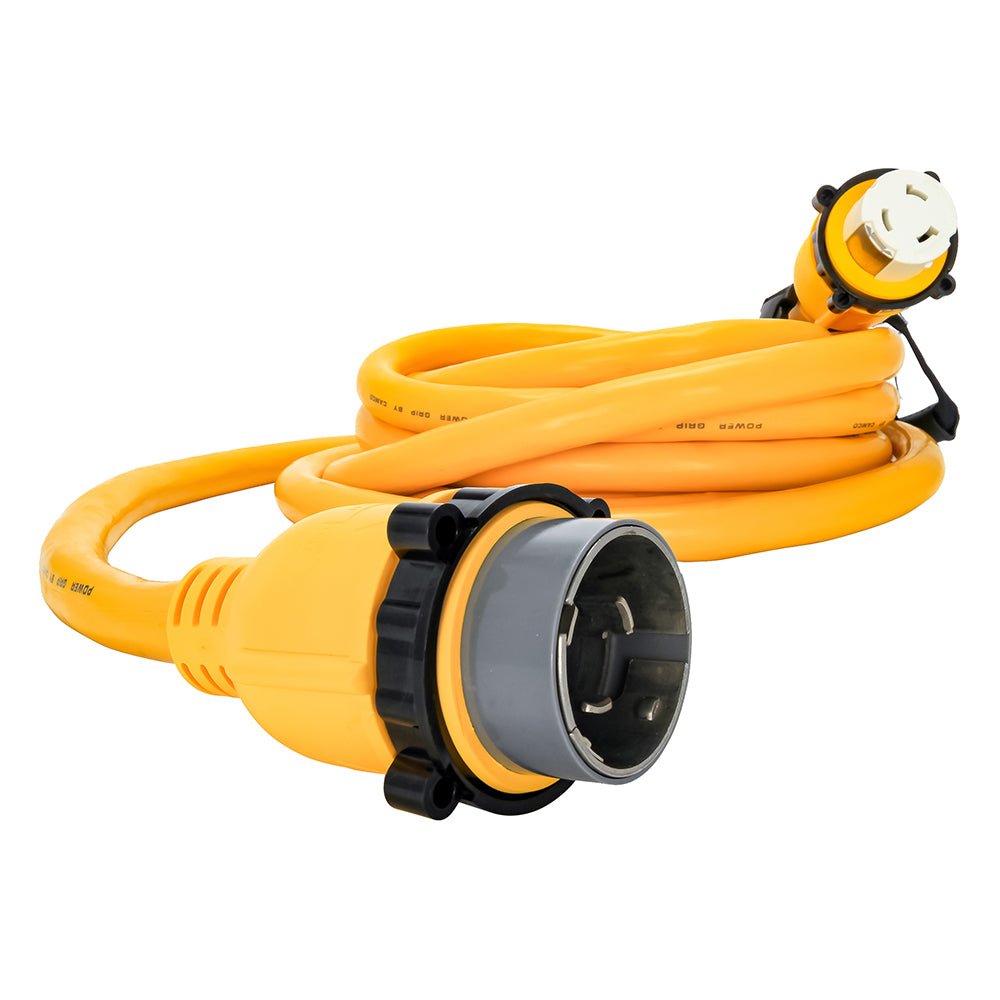 Camco 50 Amp Power Grip Marine Extension Cord - 25' M - Locking/F - Locking Adapter - Get Tight Gear