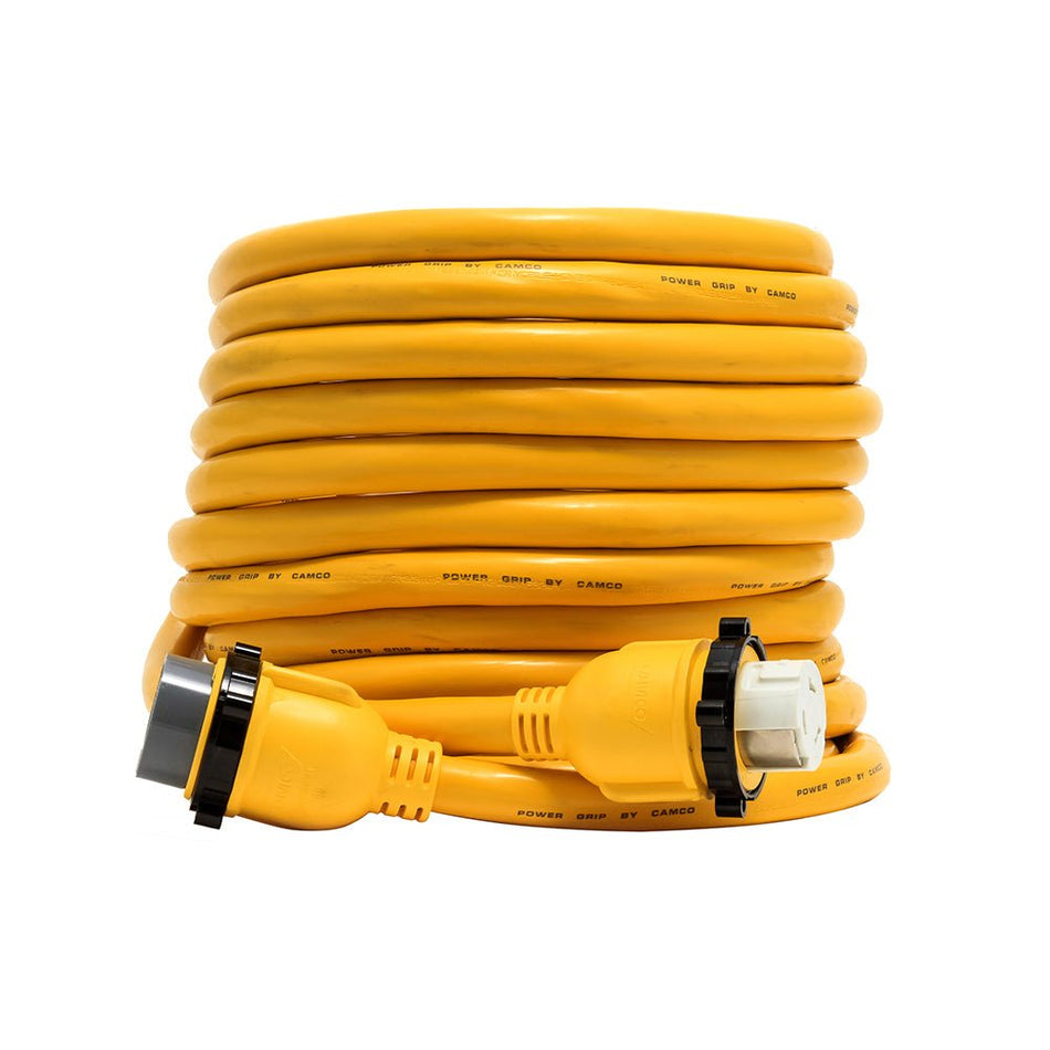 Camco 50 Amp Power Grip Marine Extension Cord - 50' M - Locking/F - Locking Adapter - Get Tight Gear