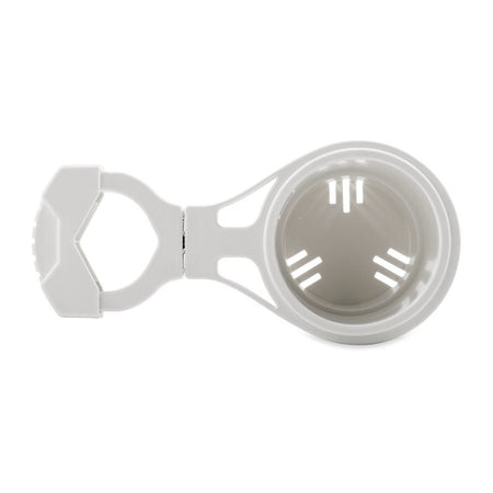Camco Clamp - On Rail Mounted Cup Holder - Large for Up to 2" Rail - White - Get Tight Gear