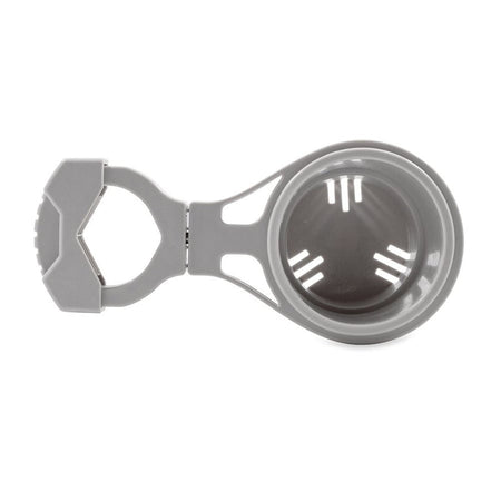 Camco Clamp - On Rail Mounted Cup Holder - Small for Up to 1 - 1/4" Rail - Grey - Get Tight Gear