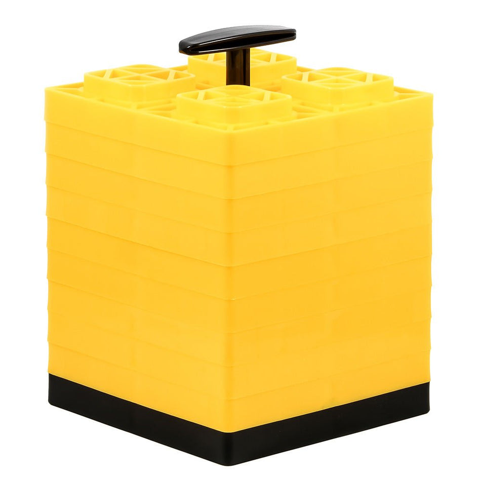 Camco FasTen Leveling Blocks w/T - Handle - 2x2 - Yellow *10 - Pack - Get Tight Gear