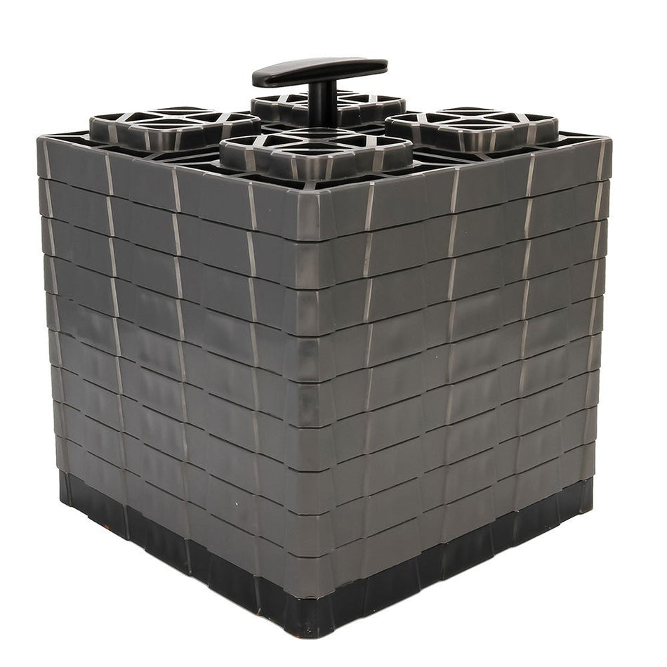 Camco FasTen Leveling Blocks XL w/T - Handle - 2x2 - Grey *10 - Pack - Get Tight Gear