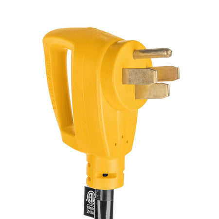 Camco Power Grip 18" Dogbone Adapter - 50 Amp Male/30 Amp Female - Get Tight Gear