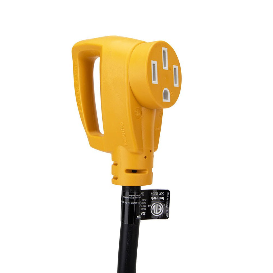 Camco Power Grip RV 18" 30Amp Circuit Analyzer Dogbone - Integrated Surge Protection - Get Tight Gear
