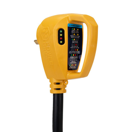 Camco Power Grip RV 18" 30Amp Circuit Analyzer Dogbone - Integrated Surge Protection - Get Tight Gear