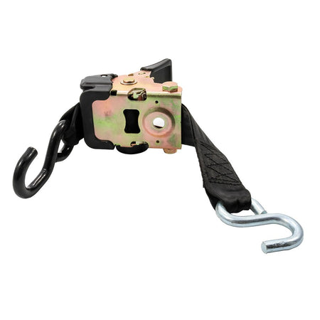 Camco Retractable Tie Down Straps - 2" Width 6' Dual Hooks - Get Tight Gear