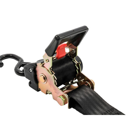 Camco Retractable Tie Down Straps - 2" Width 6' Dual Hooks - Get Tight Gear