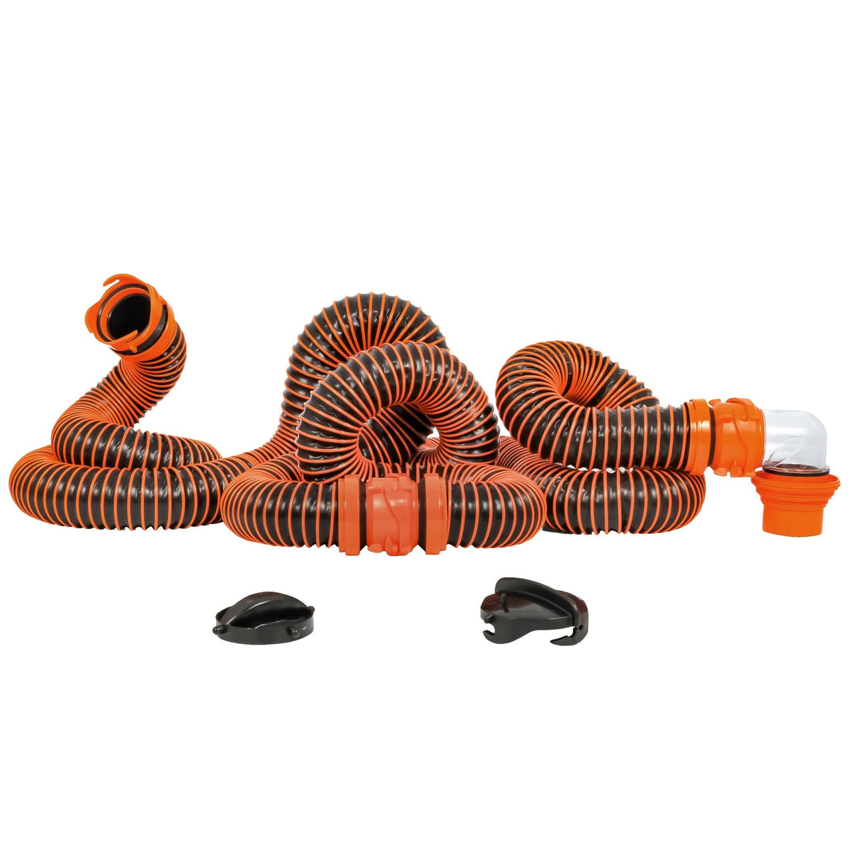 Camco RhinoEXTREME 20' Sewer Hose Kit w/4 In 1 Elbow Caps - Get Tight Gear