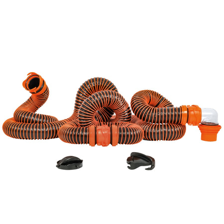 Camco RhinoEXTREME 20' Sewer Hose Kit w/4 In 1 Elbow Caps - Get Tight Gear