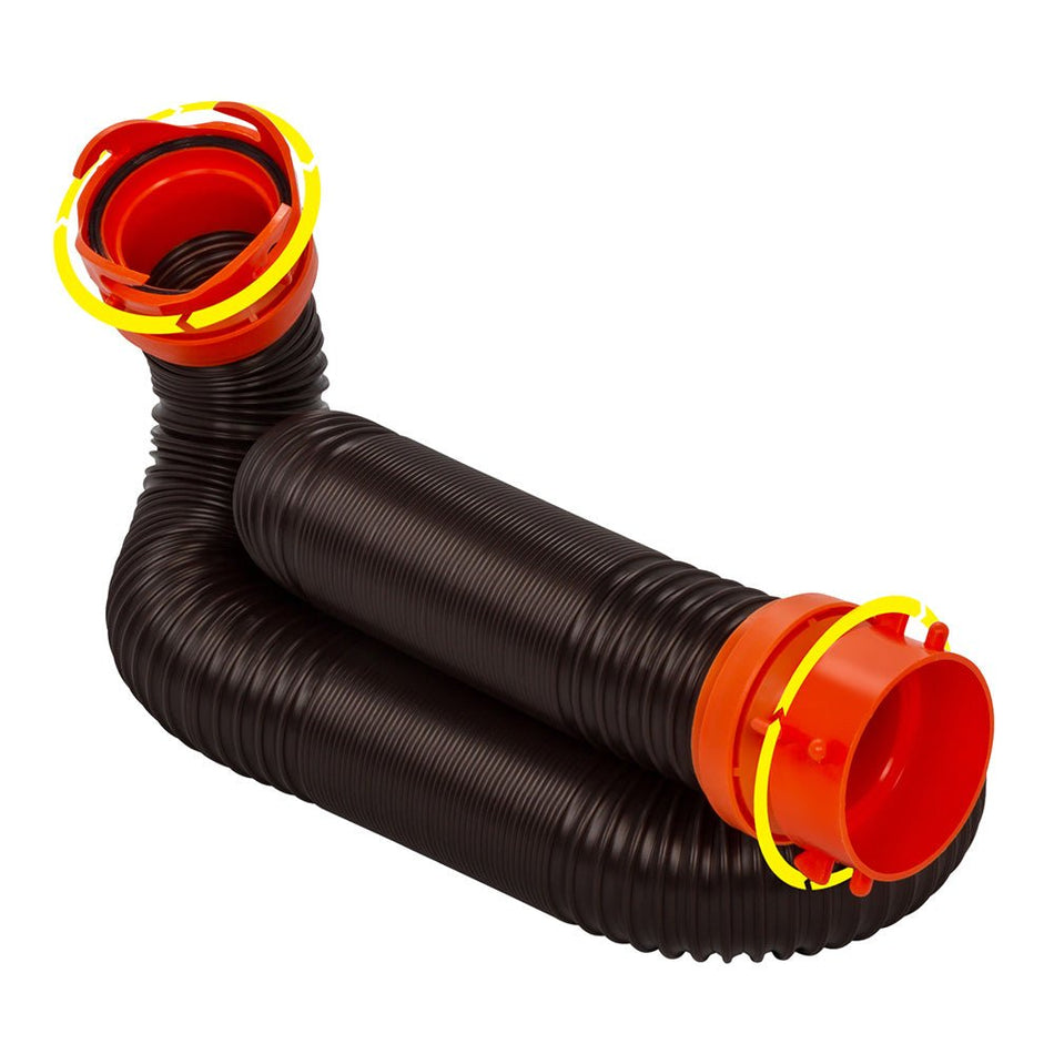 Camco RhinoFLEX 10' Sewer Hose Extension w/Swivel Bayonet & Lug - Get Tight Gear
