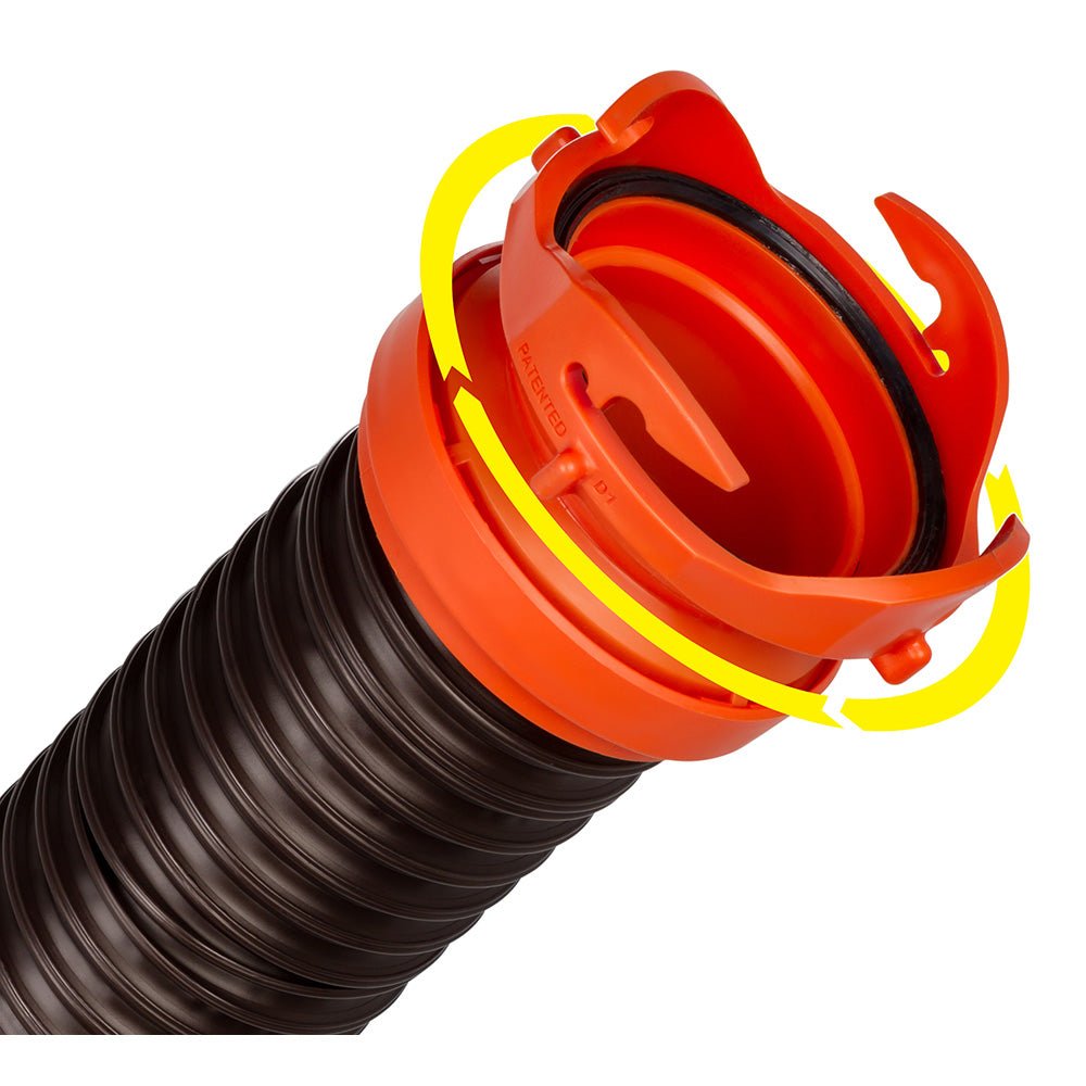 Camco RhinoFLEX 5' Sewer Hose Extension w/Swivel Bayonet & Lug - Get Tight Gear