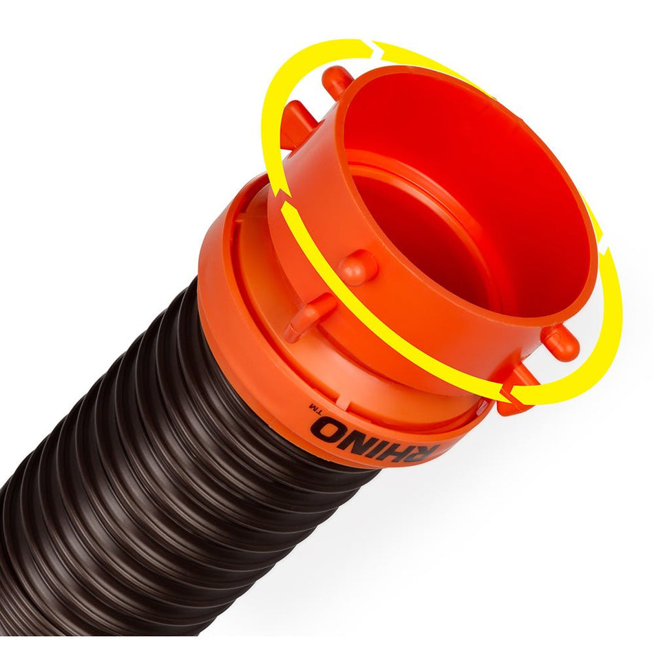 Camco RhinoFLEX 5' Sewer Hose Extension w/Swivel Bayonet & Lug - Get Tight Gear