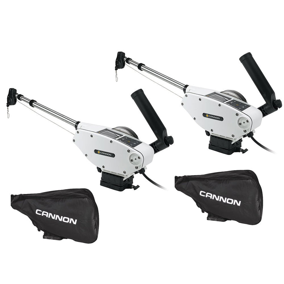 Cannon Optimum 10 Tournament Series (TS) BT Electric Downrigger 2 - Pack w/Black Covers - Get Tight Gear