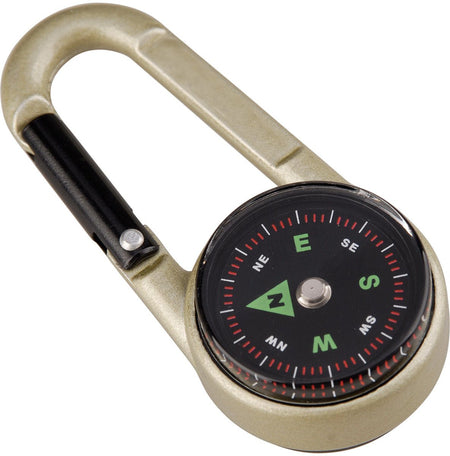 Carabiner Compass W/Thermomtr - Get Tight Gear