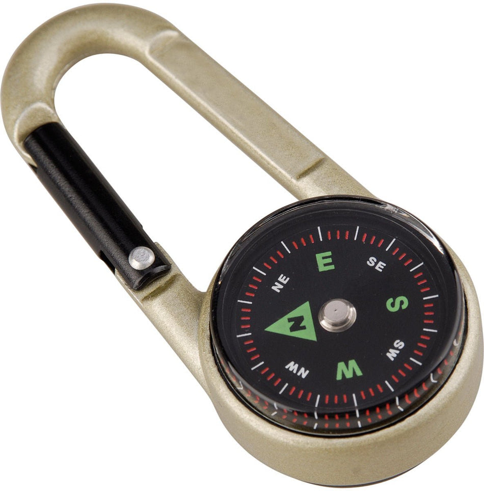 Carabiner Compass W/Thermomtr - Get Tight Gear