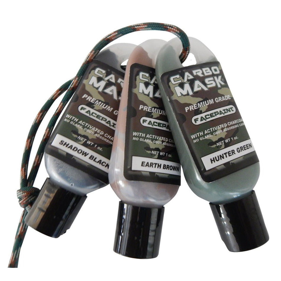 Carbo Mask Facepaint Black/Green/Brown 1 oz. 3 pk. - Get Tight Gear