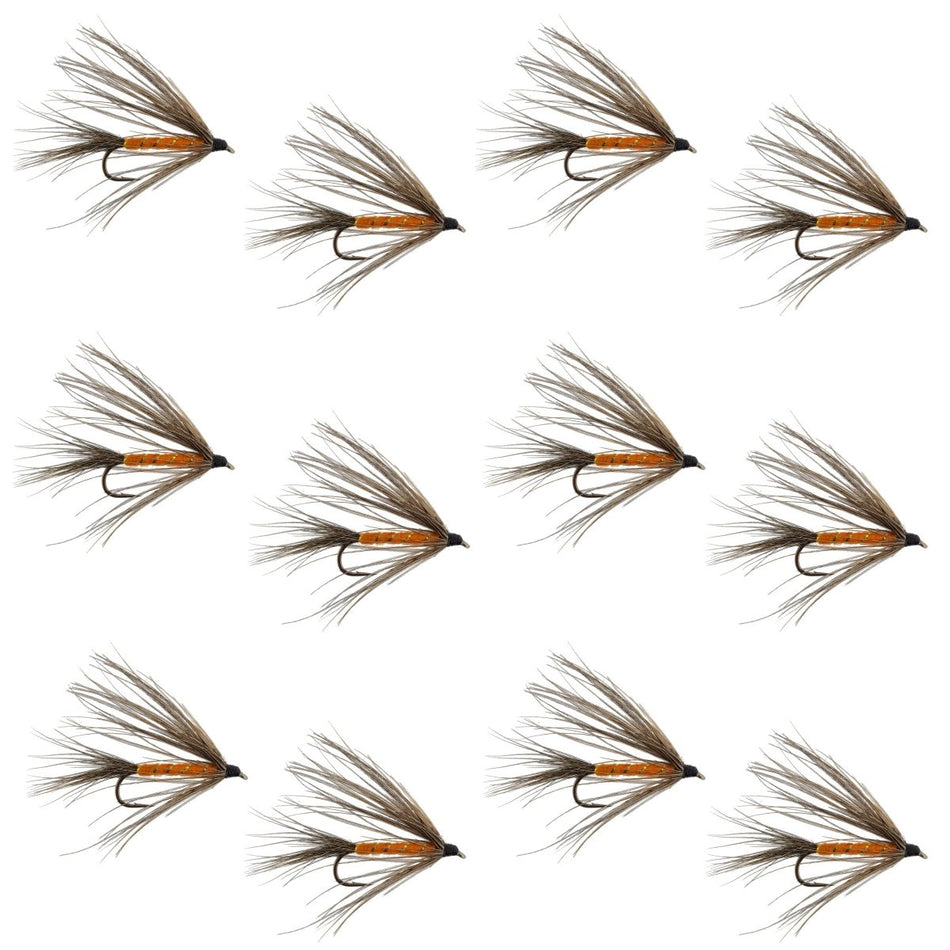 Carey Special Soft Hackle Grouse and Orange Wet Fly - 12 Flies Hook Size 10 - Get Tight Gear