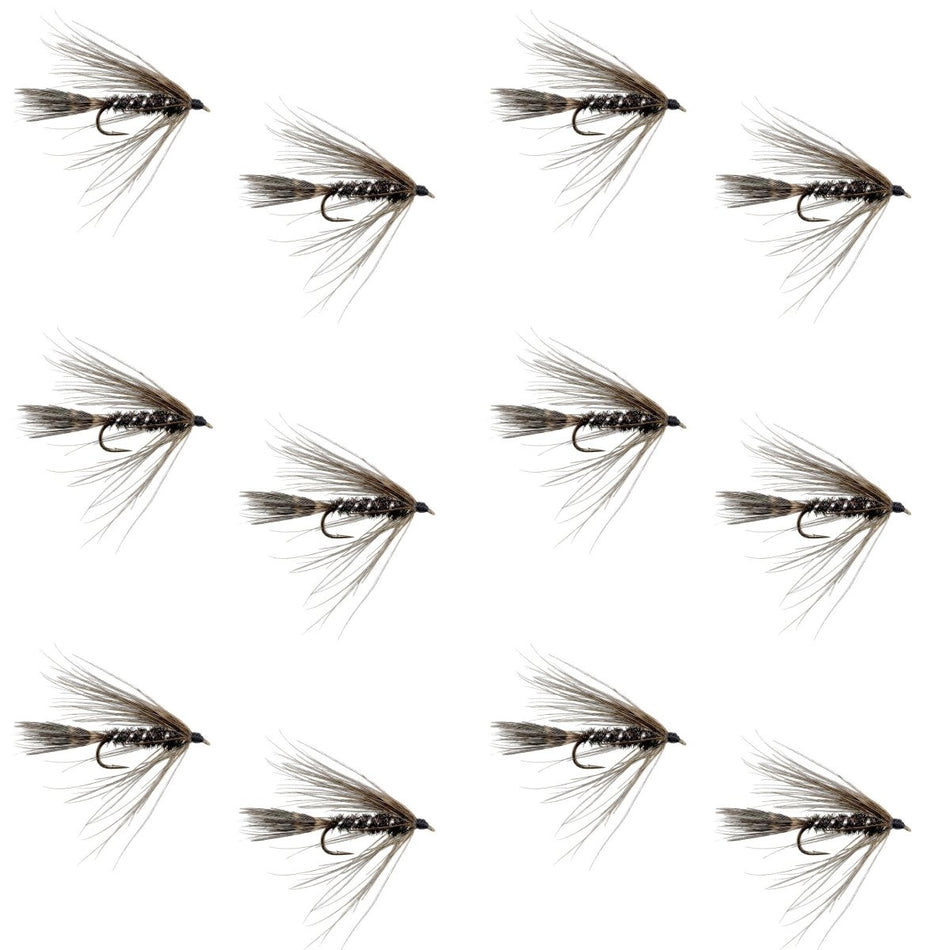 Carey Special Soft Hackle Grouse and Peacock Wet Fly - 12 Flies Hook Size 10 - Get Tight Gear