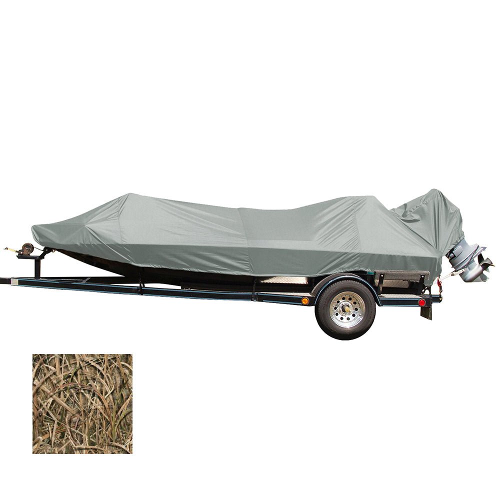 Carver Performance Poly - Guard Styled - to - Fit Boat Cover f/15.5' Jon Style Bass Boats - Shadow Grass - Get Tight Gear