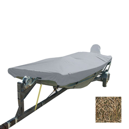 Carver Performance Poly - Guard Styled - to - Fit Boat Cover f/16.5' Open Jon Boats - Shadow Grass - Get Tight Gear
