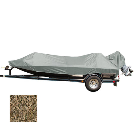 Carver Performance Poly - Guard Styled - to - Fit Boat Cover f/18.5' Jon Style Bass Boats - Shadow Grass - Get Tight Gear