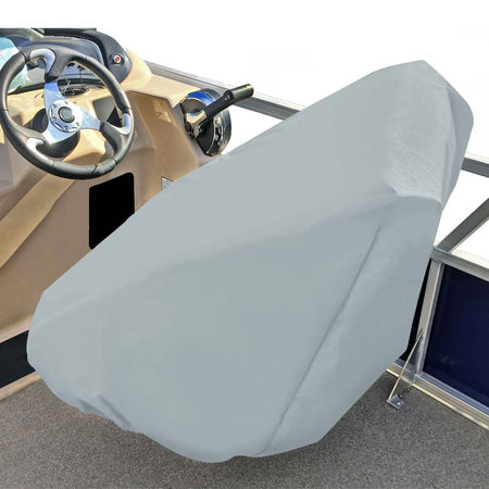 Carver Poly - Flex II Captain's Chair Cover - Fits up to 32H x 26W x 25D - Grey - Get Tight Gear