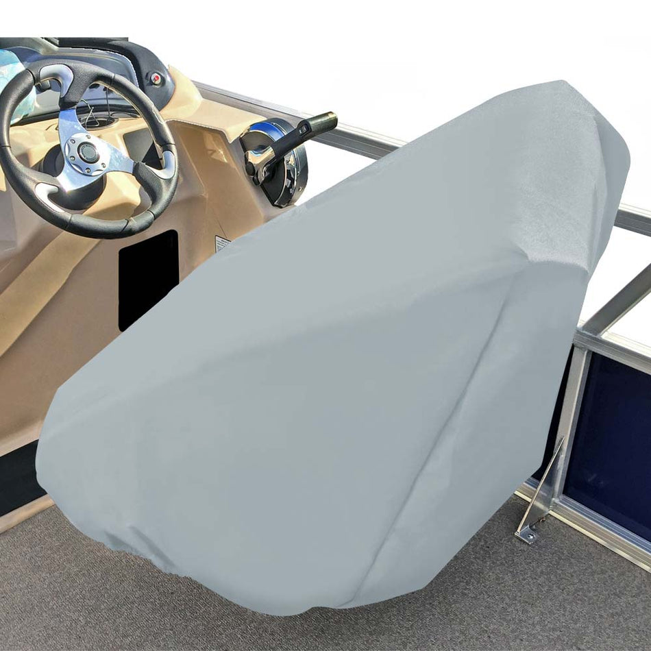 Carver Poly - Flex II Captain's Chair Cover - Fits up to 32H x 26W x 25D - Grey - Get Tight Gear