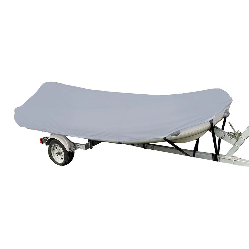 Carver Poly - Flex II Styled - to - Fit Boat Cover f/10.5' Blunt Nose Inflatable Boats - Grey - Get Tight Gear