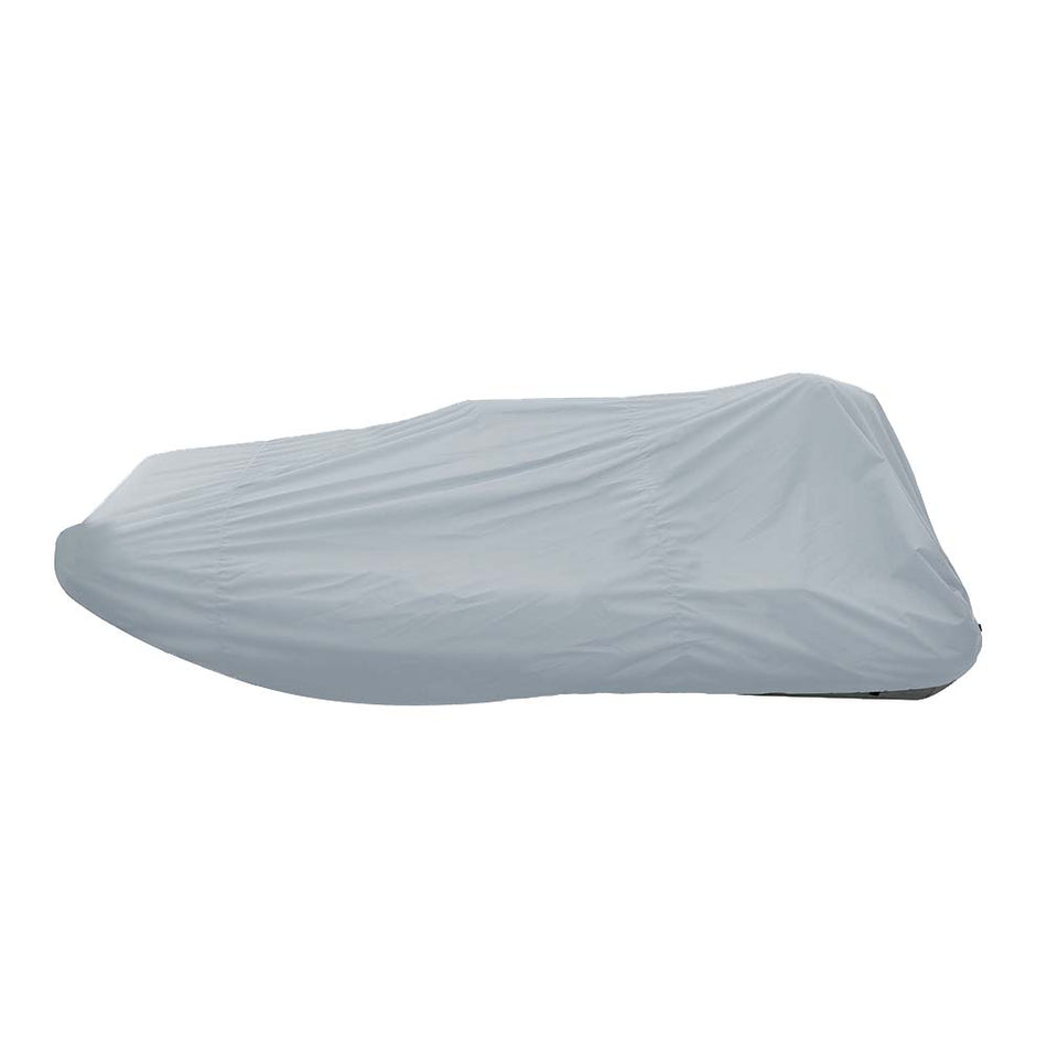 Carver Poly - Flex II Styled - to - Fit Boat Cover f/10.5' Blunt Nose Inflatable Boats w/Center Console - Grey - Get Tight Gear