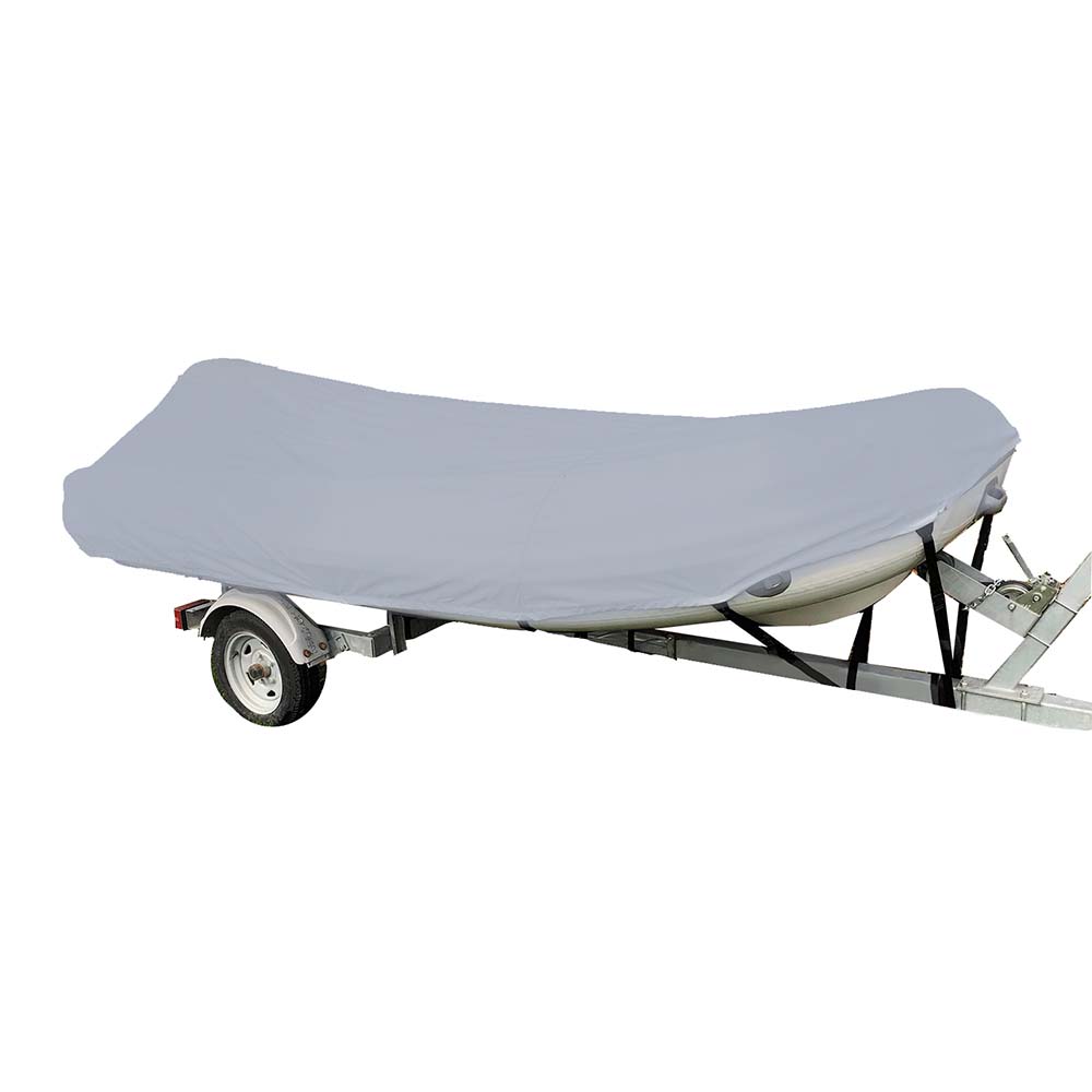 Carver Poly - Flex II Styled - to - Fit Boat Cover f/13.5' Blunt Nose Inflatable Boats - Grey - Get Tight Gear