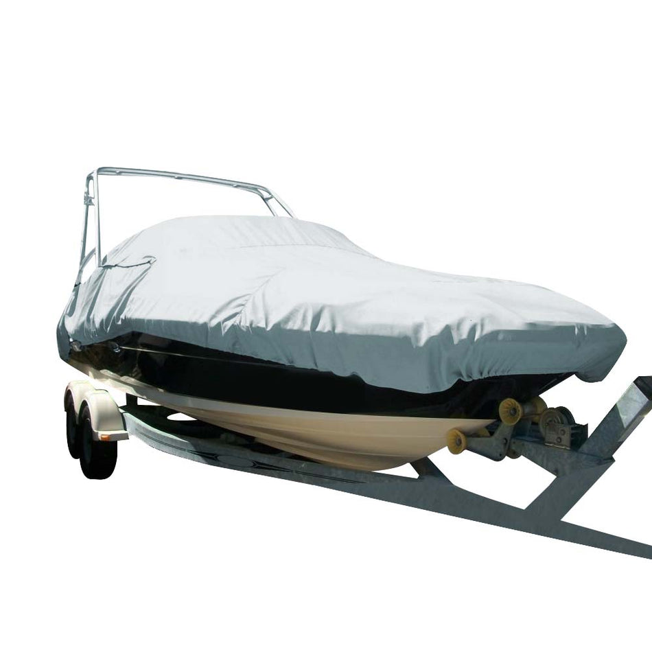 Carver Sun - DURA Specialty Boat Cover f/22.5' Sterndrive Deck Boats w/Tower - Grey - Get Tight Gear