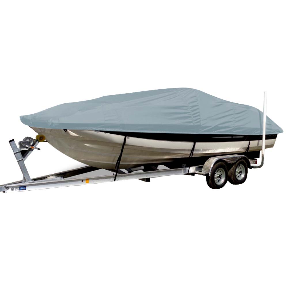 Carver Sun - DURA Styled - to - Fit Boat Cover f/22.5' Sterndrive Deck Boats w/Low Rails - Grey - Get Tight Gear