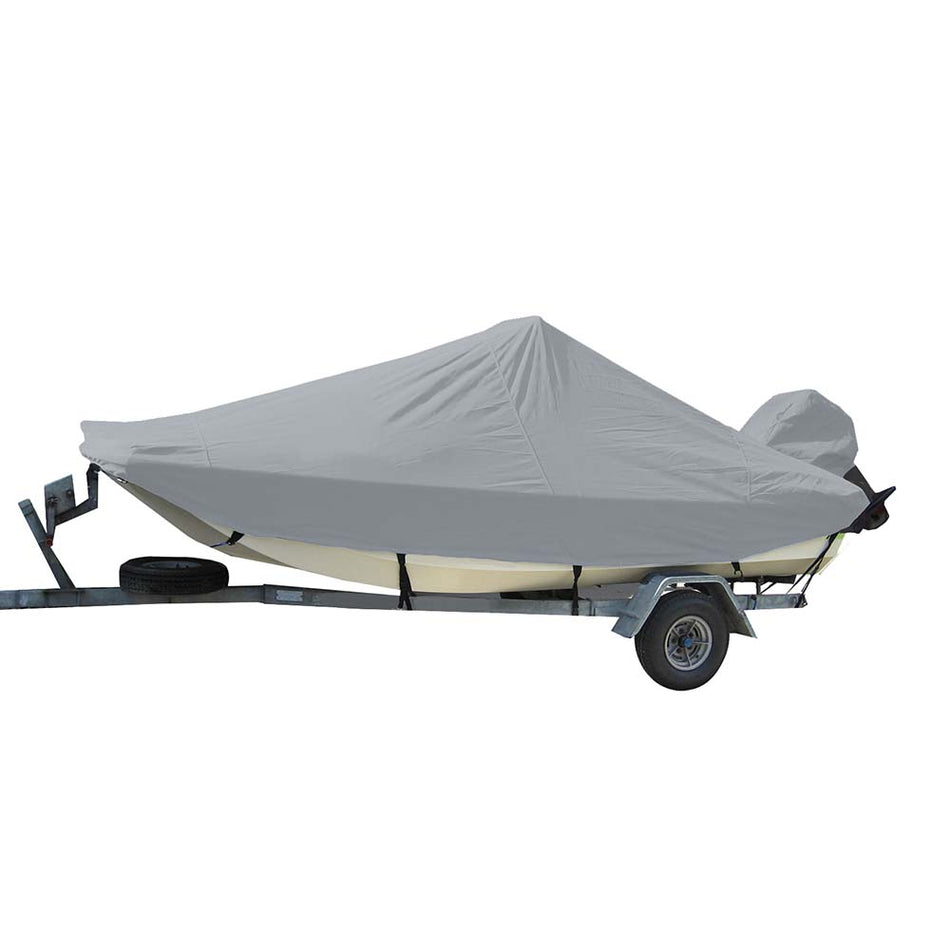 Carver Sun - DURA Styled - to - Fit Boat Cover f/23.5' Bay Style Center Console Fishing Boats - Grey - Get Tight Gear