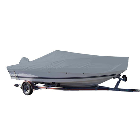 Carver Sun - DURA Styled - to - Fit Boat Cover f/24.5' V - Hull Center Console Fishing Boat - Grey - Get Tight Gear