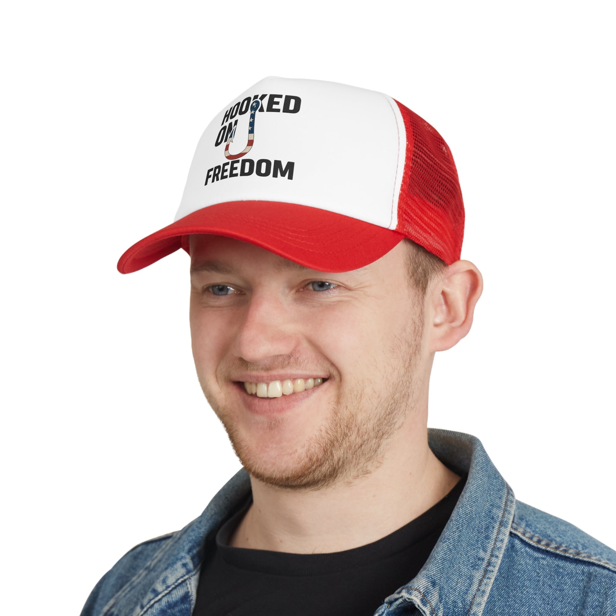 Catch the Spirit Trucker Cap - 'Hooked on Freedom' Design - Get Tight Gear