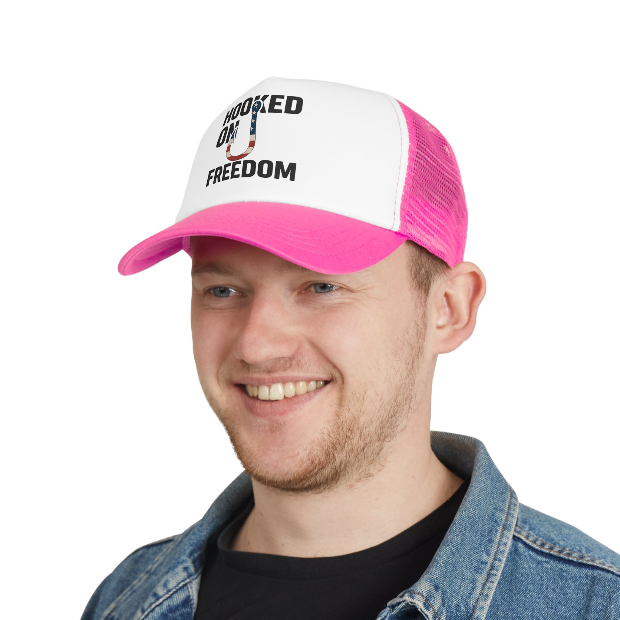Catch the Spirit Trucker Cap - 'Hooked on Freedom' Design - Get Tight Gear