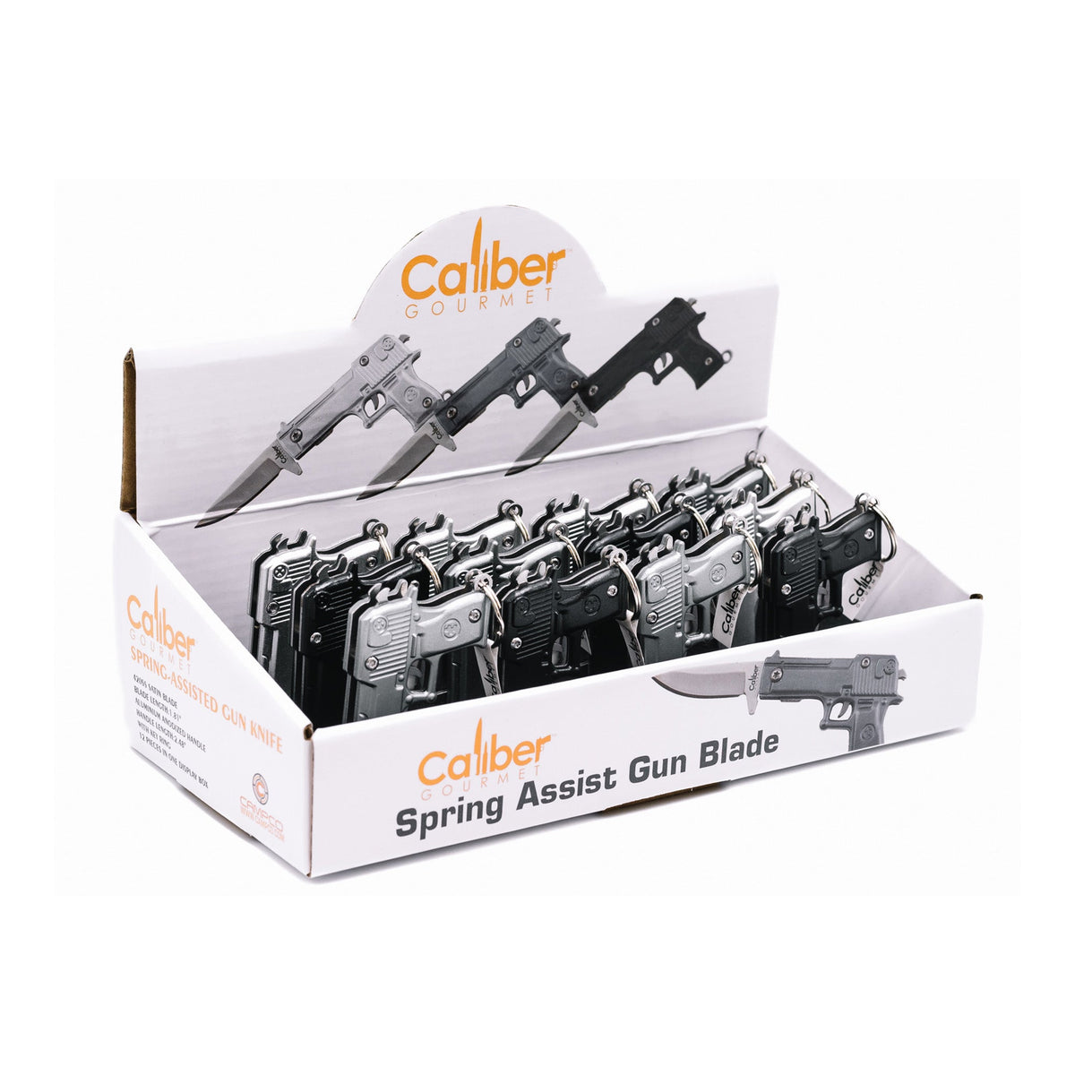 CBG CALIBER GUN KNIFE DISPLAY 12PC - Get Tight Gear