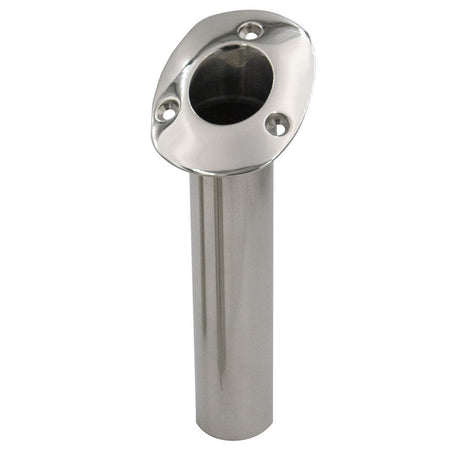 C.E. Smith 70 Series Standard Flush Mount Rod Holder - 30 Degree - Stainless Steel - Cast Bottom - Black Liner - Get Tight Gear