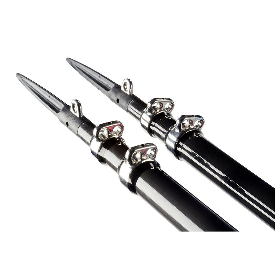 C.E. Smith Gen3 Center Rigger Pole - Black - 2 - Section - 12' - Get Tight Gear
