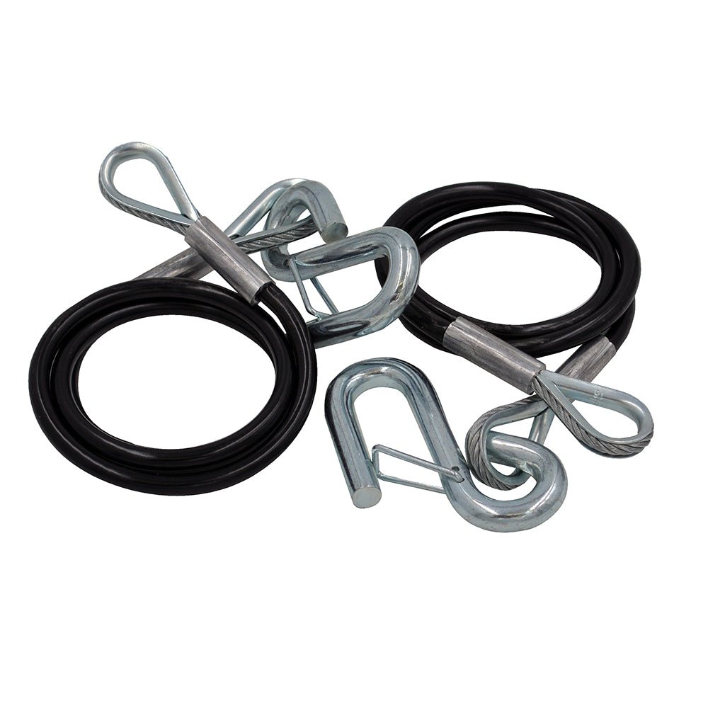 C.E. Smith Safety Cables - 5000lb Capacity - PVC Coated - Pair - Get Tight Gear