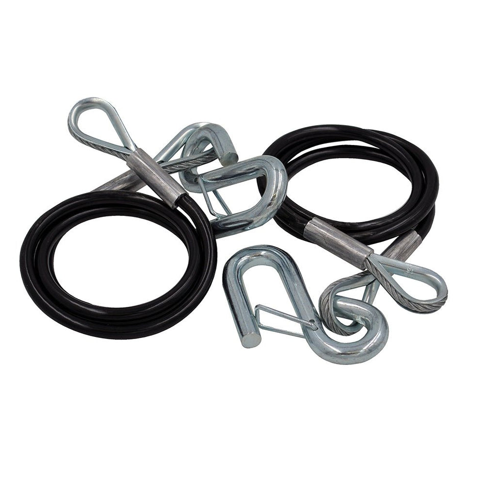 C.E. Smith Safety Cables - 5000lb Capacity - PVC Coated - Pair - Get Tight Gear