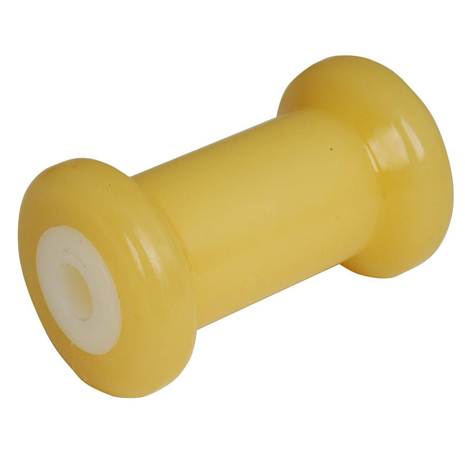 C.E. Smith Spool Roller 5" - 5/8" ID - Gold TPR w/Bushing White Solid - Get Tight Gear