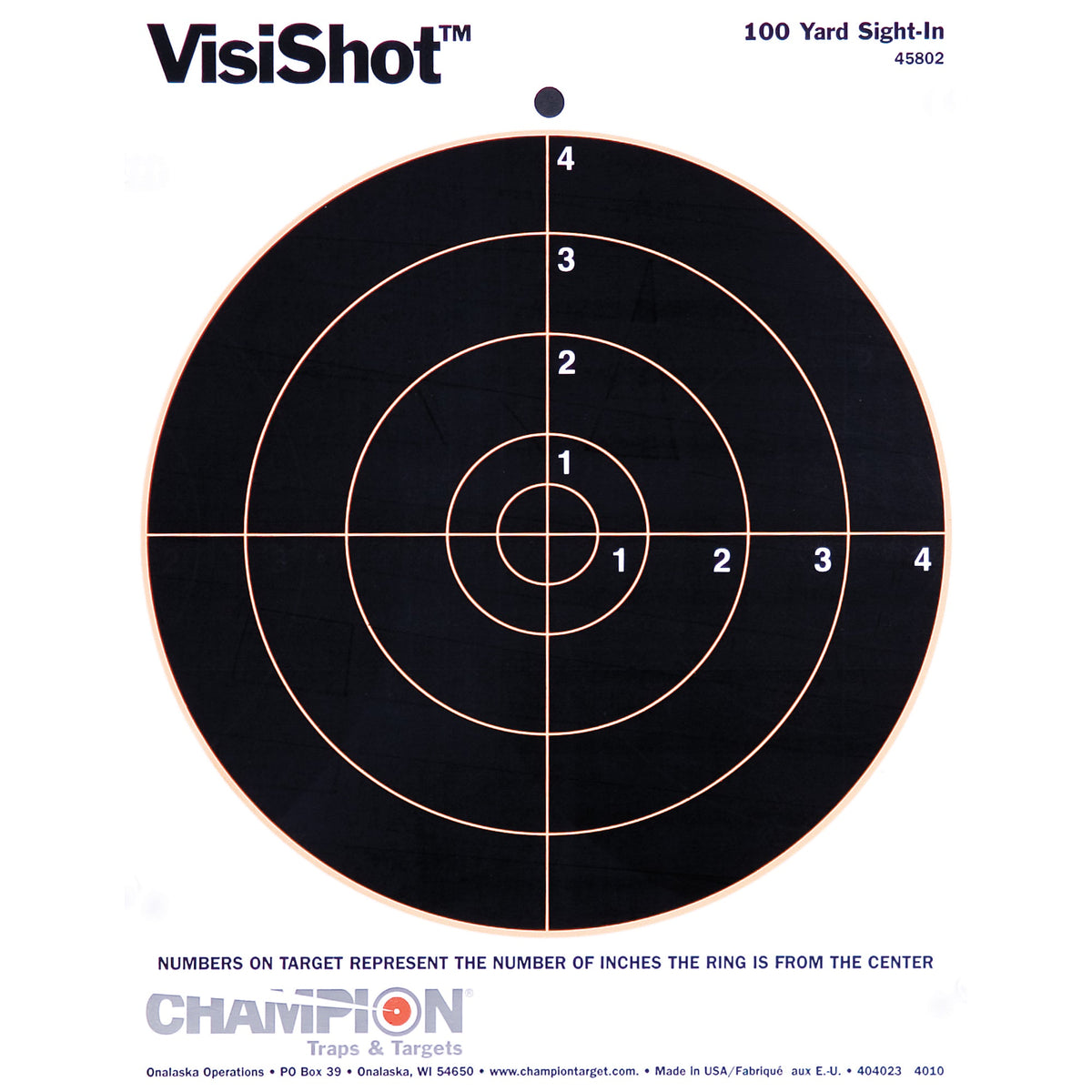 CHAMPION VISISHOT 8 BULLSEYE 10PK - Get Tight Gear
