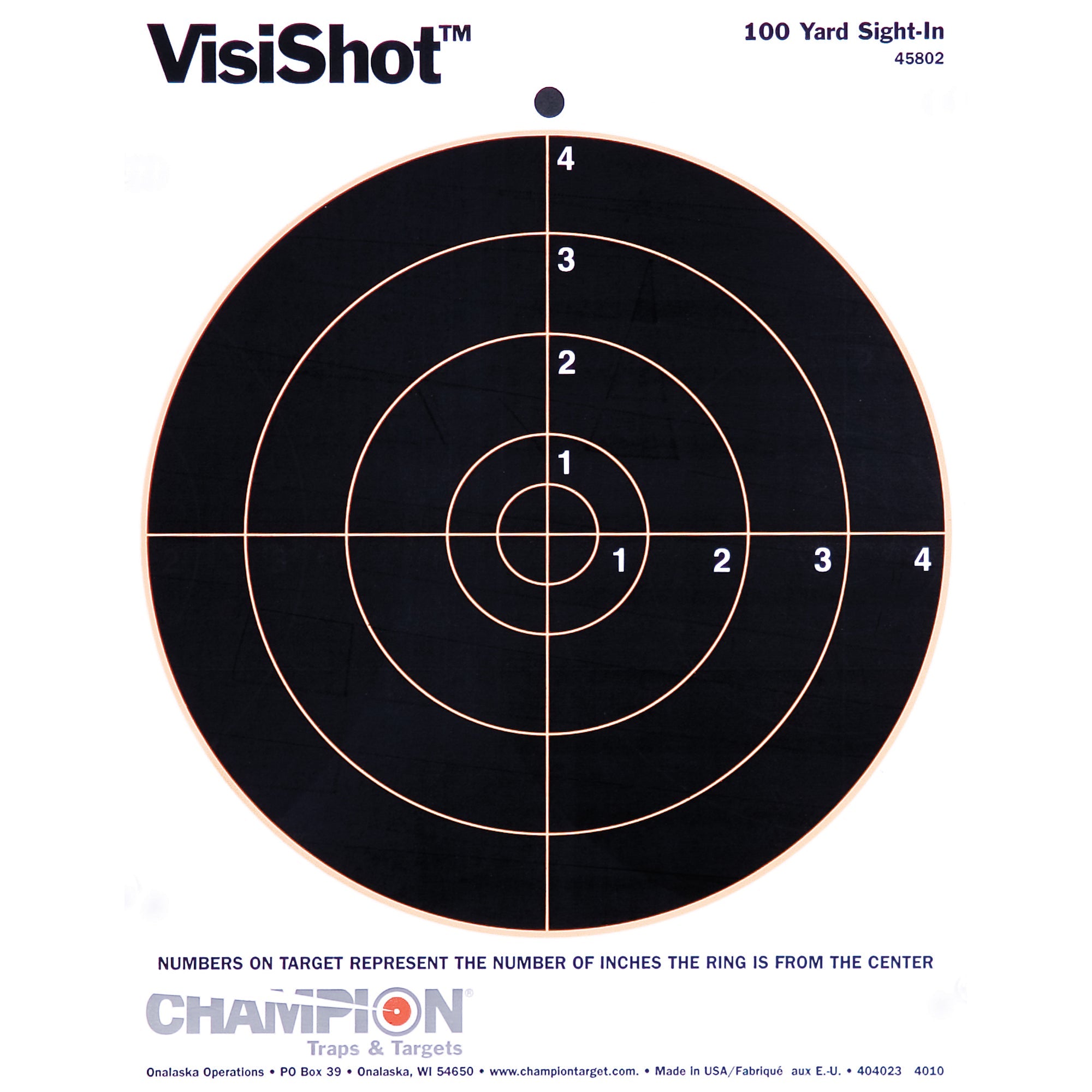 CHAMPION VISISHOT 8 BULLSEYE 10PK - Get Tight Gear